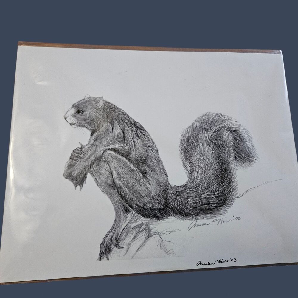 Waresquirrel Furry Character Glossy Print Amber Hill (Vantid) Art 2003 Signed